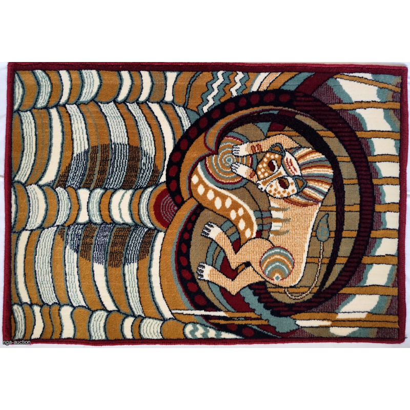 Vintage Soviet Modernist Wall Tapestry, Georgian SSR, 1970s-1980s.