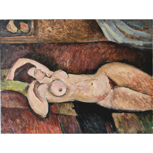 Painting by the artist Vitolds Kačerovskis (1926–1995), a well-known Latvian painter.