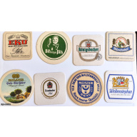 Vintage German Beer Coaster Set (West Germany & GDR) — 8 pcs.
