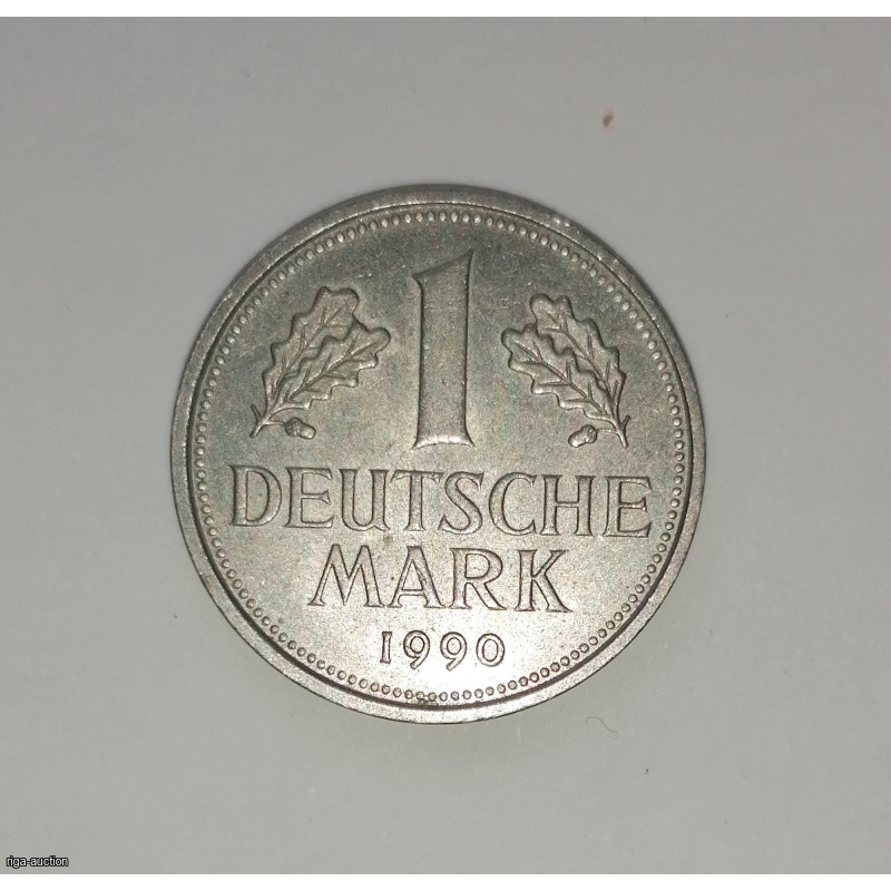 Coin 1 stamp 1990, Germany