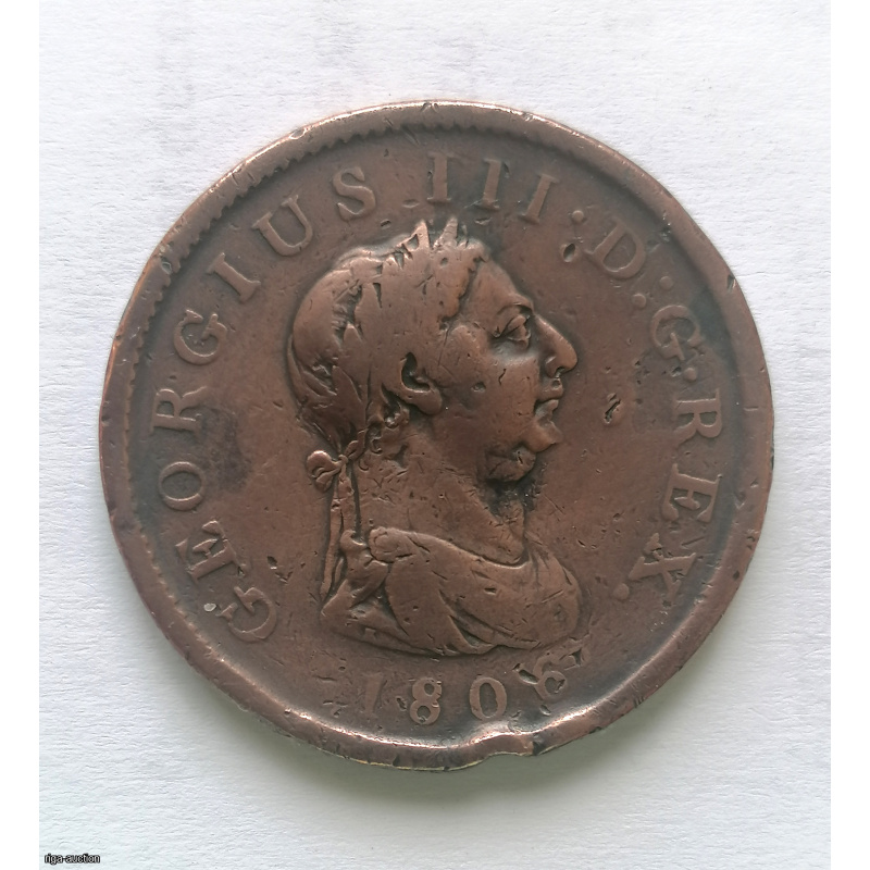 1 penny 1806, Georg 3, cooper