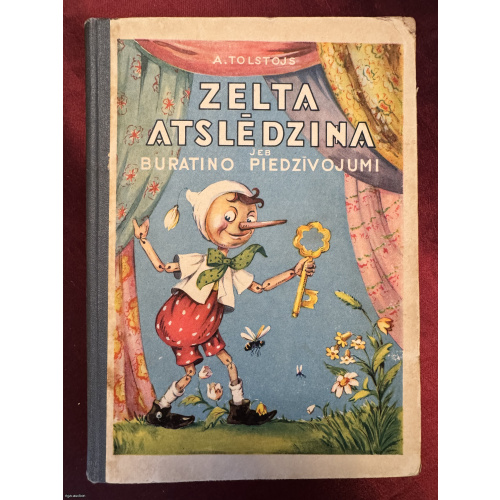 Zelta Atslēdziņa jeb Buratino Piedzīvojumi (1957) – Reta izdevuma grāmata
