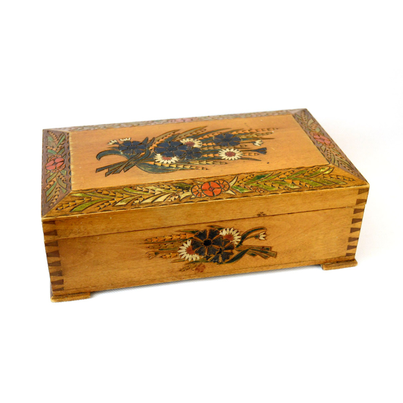 painted wooden box