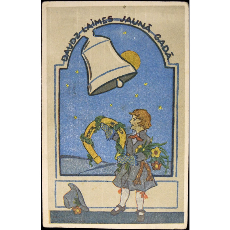 postcard "Daudz laimes jaunā gadā"