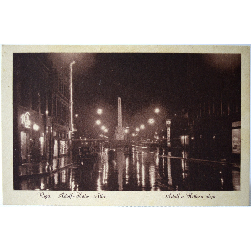 postcard "Night Riga"
