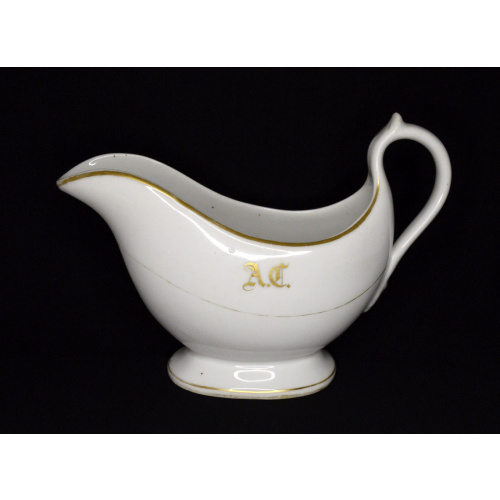 sauce boat, owner's monogram, Kornilov Brothers factory