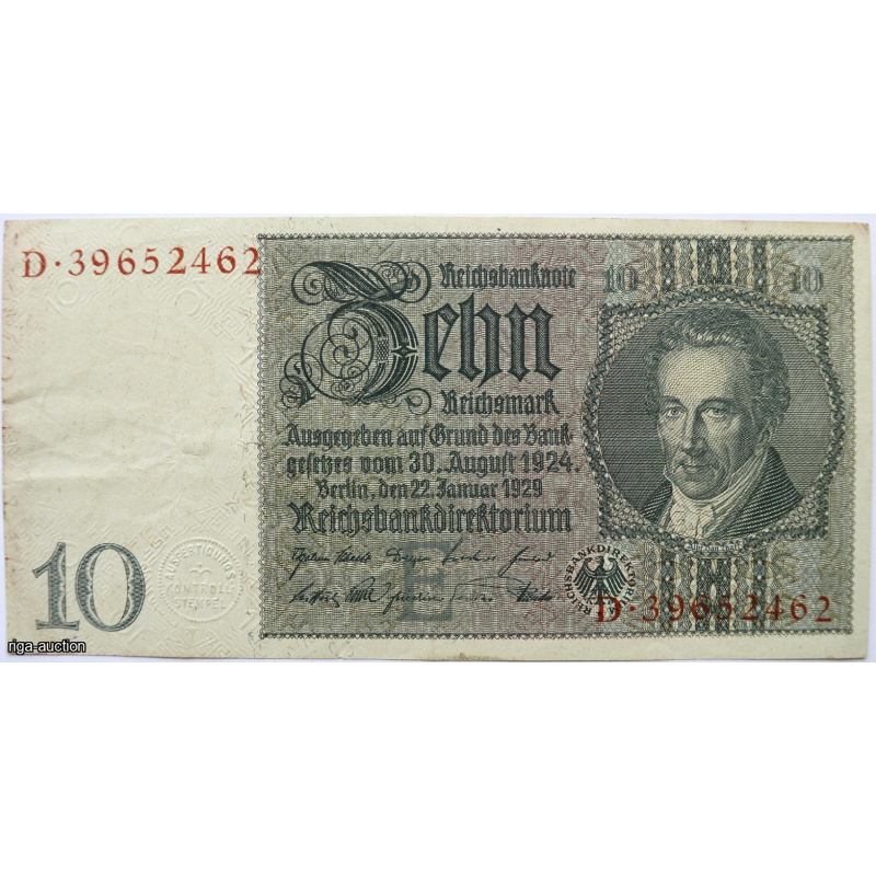 10 reichsmarks 1929