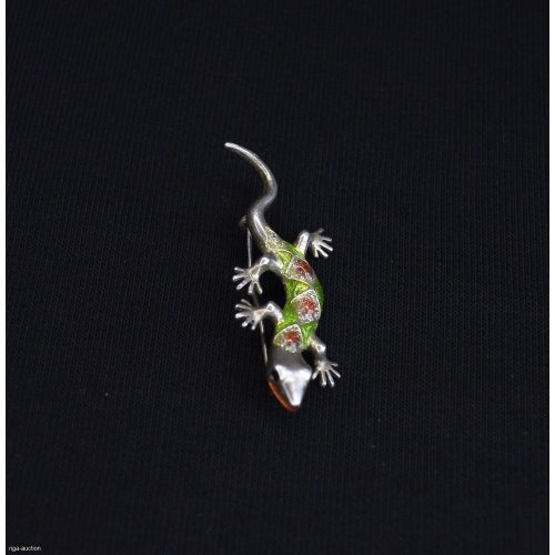silver brooch "Lizard"
