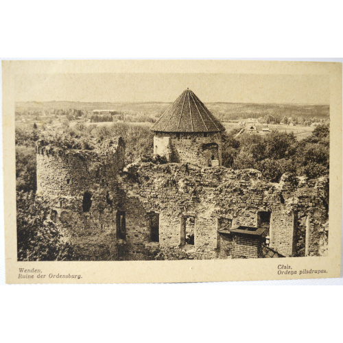 postcard, Cēsis "Ordeņa pilsdrupas"