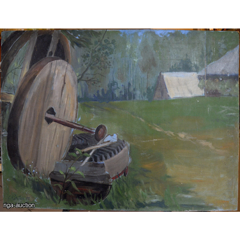 glezna "Pie Dāvida dzirnavām"