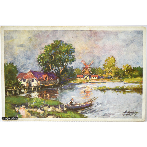 postcard "A.Apsits", Latvia, 30s of the 20th century