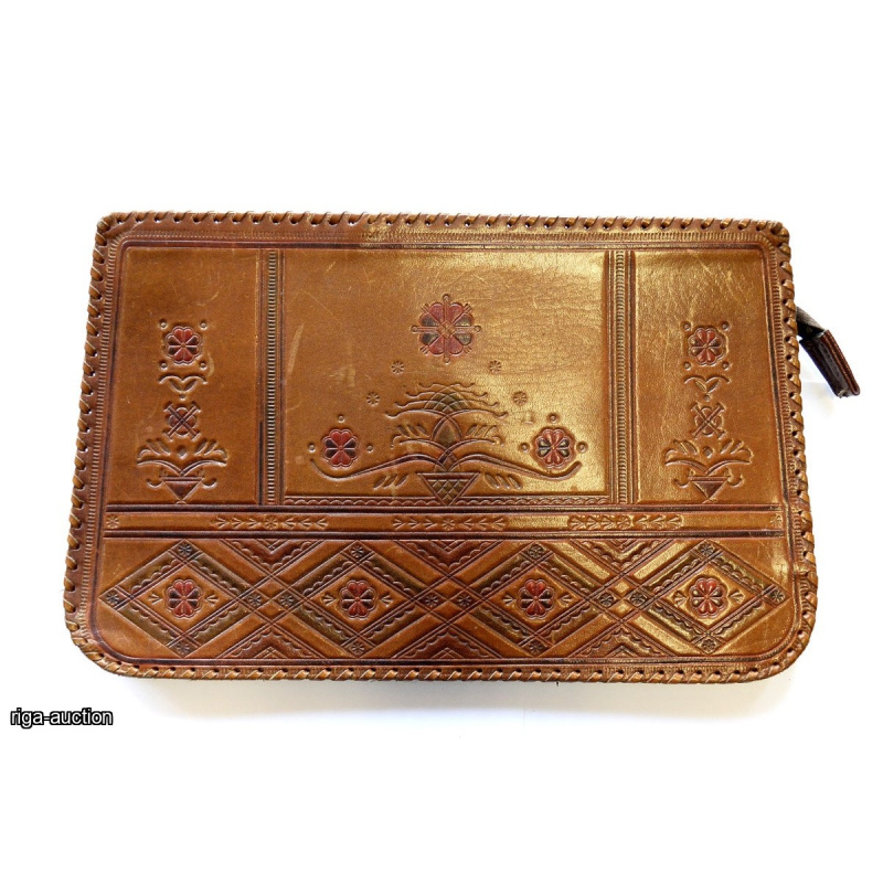 clutch made of genuine leather "Bag making workshop Riga"