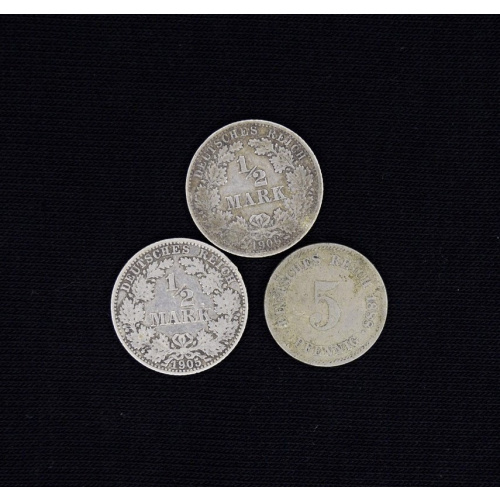 1/2 Mark 1905-1906/5 Pfennig 1888