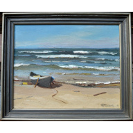 картина "Морской пейзаж ", Латвия, СССР