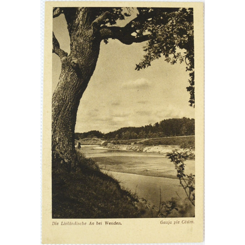 postcard "Gauja pie Cēsīm"