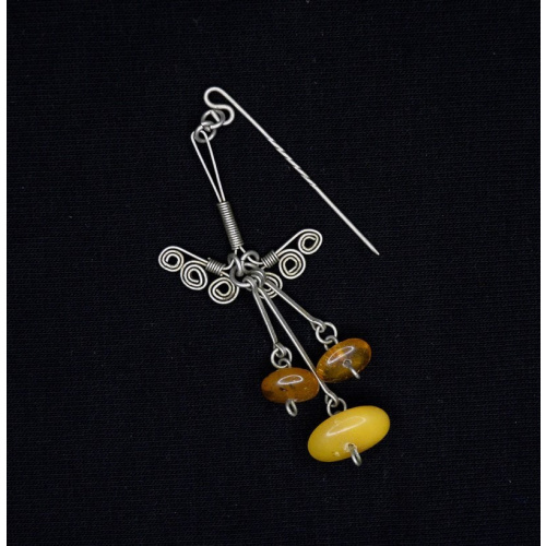 amber brooch