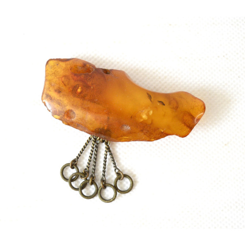 amber brooch, Latvia, USSR