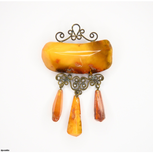 amber brooch