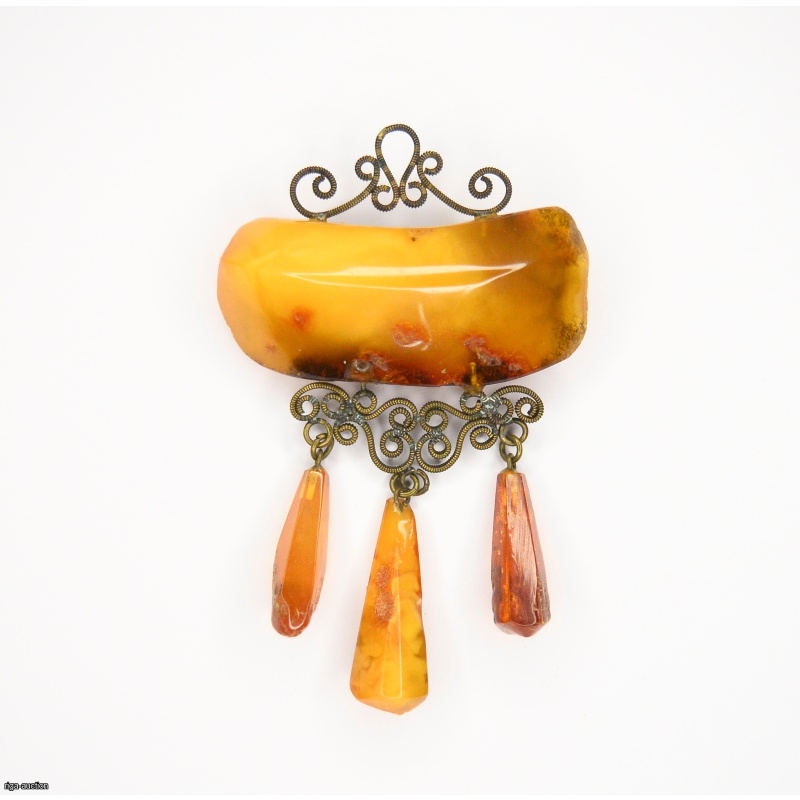 amber brooch