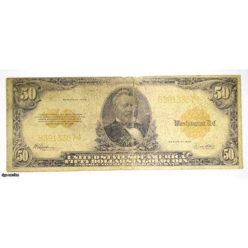 50 dolāri 1922. gada, Amerika