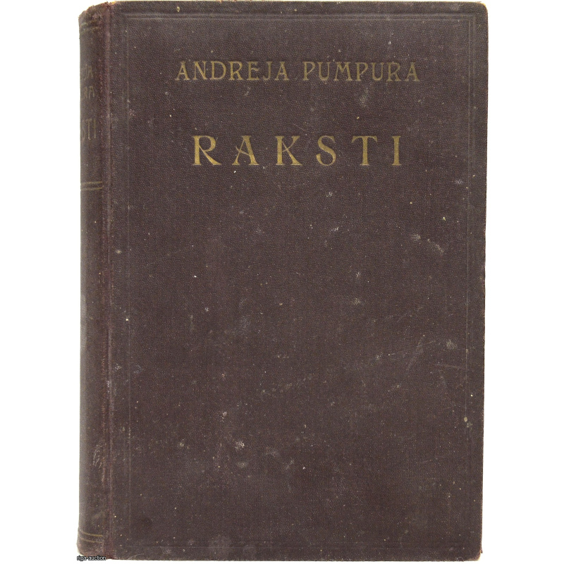 book "Raksti" Andreja Pumpura, Latvia