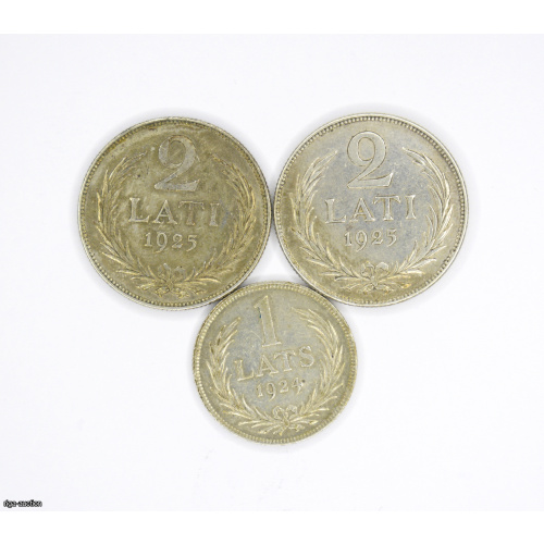 1 lat 1924/2 lat 1925 (2 pcs.) Latvia