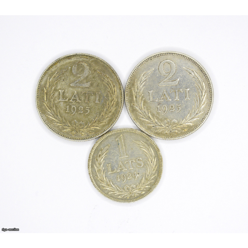 1 lat 1924/2 lat 1925 (2 pcs.) Latvia