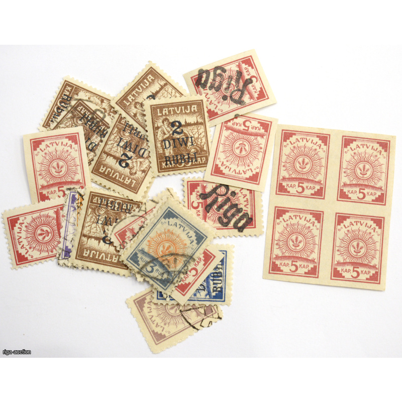 postage stamps (21 pcs.), Latvia