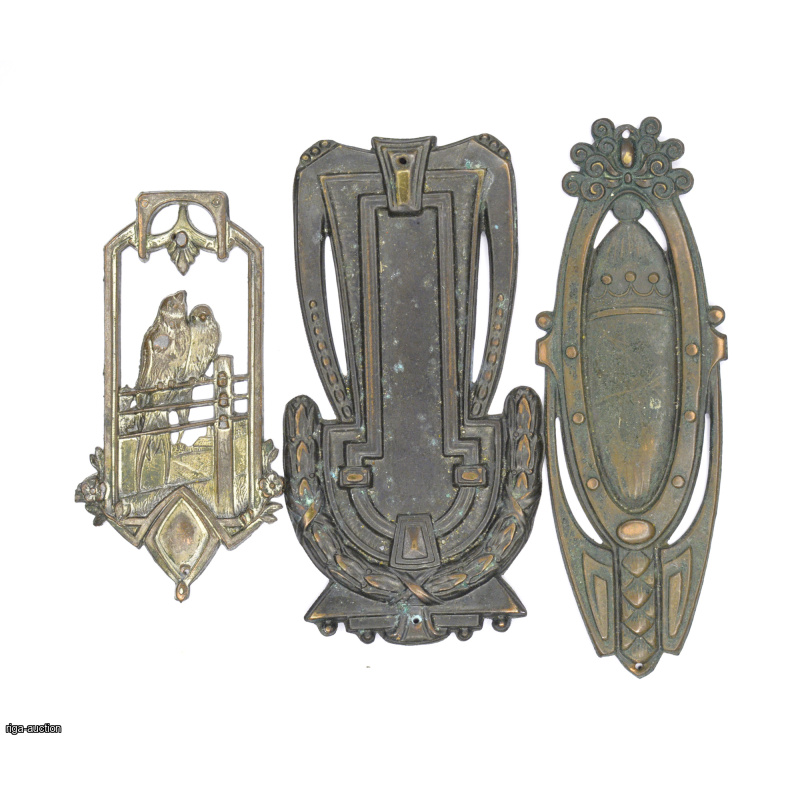decorative overlay for an album/book (3 pcs.), early 20th century