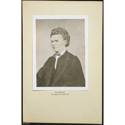 lithograph by Auseklis "Krogzemju Mikus", Latvia