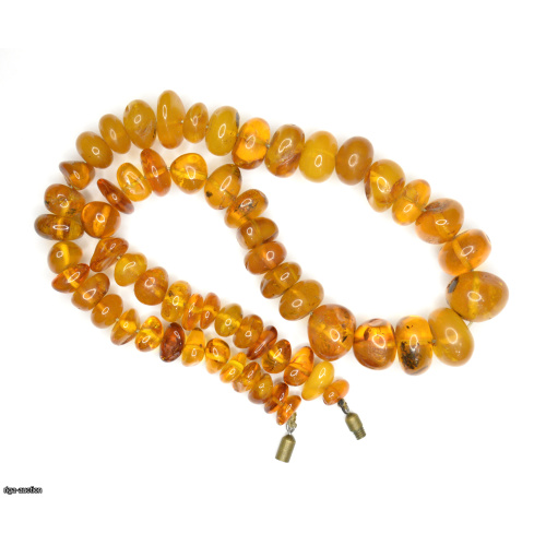 amber beads, natural Baltic amber, Latvia, USSR