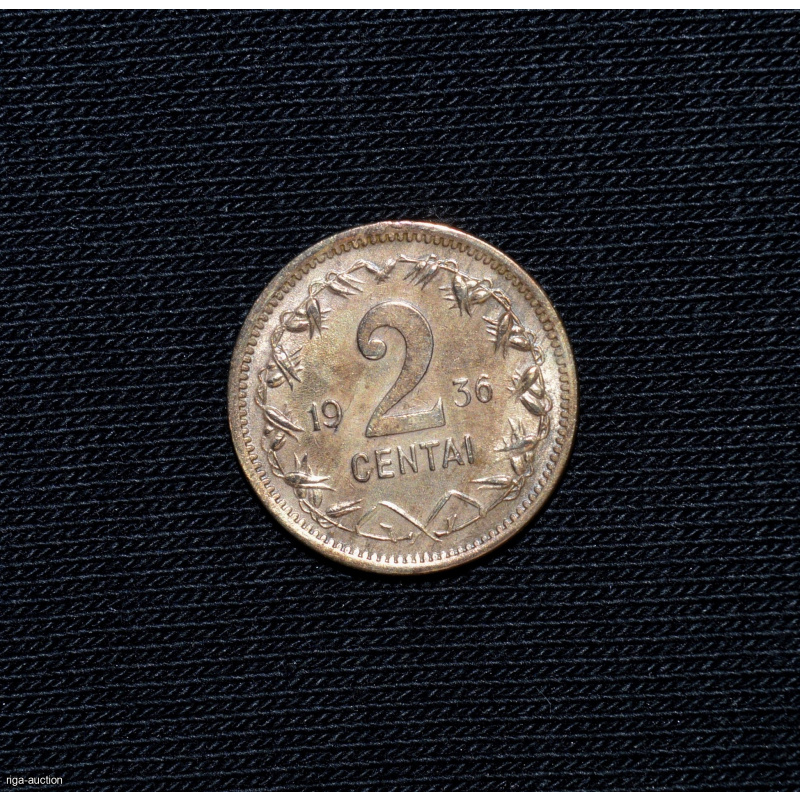 2 centi 1936 Lietuva