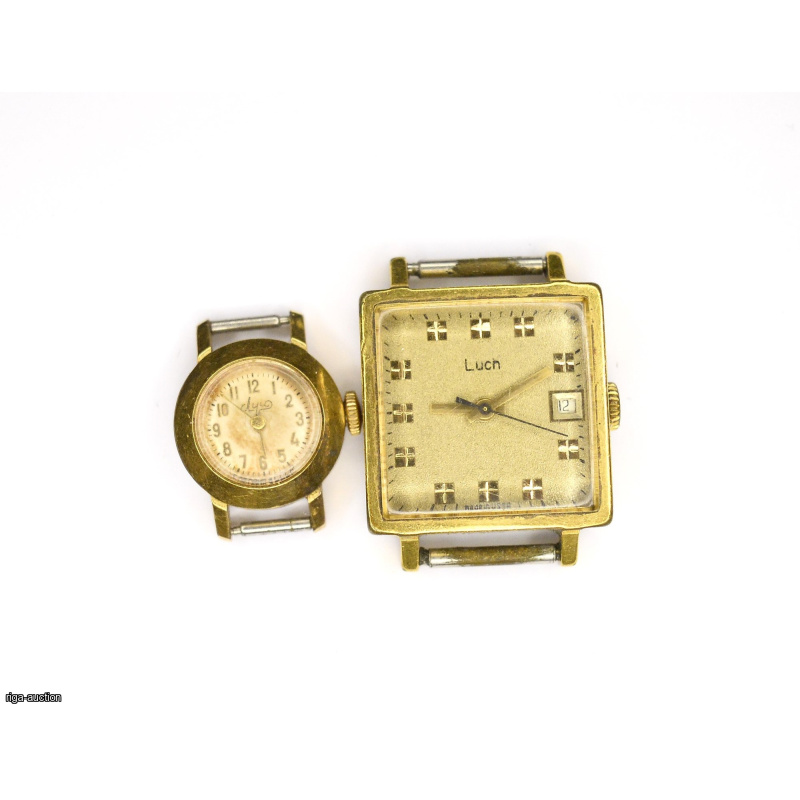 women's mechanical wristwatches "Luch", 2 pcs., USSR, (Not in working condition)