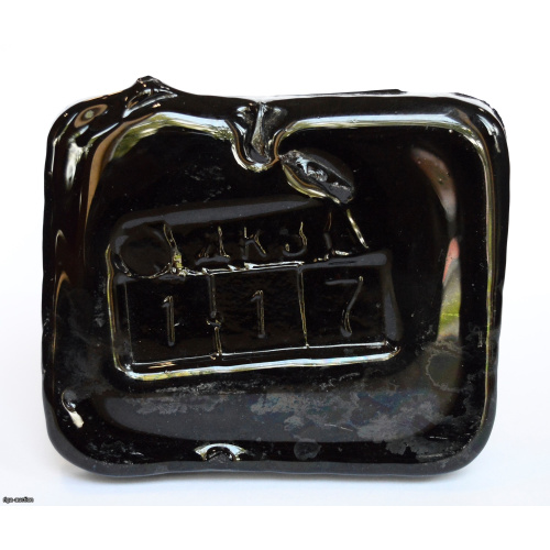 hot enamel jewelry "Transparent Brown", No. 117, Dulevo paint factory (USSR)