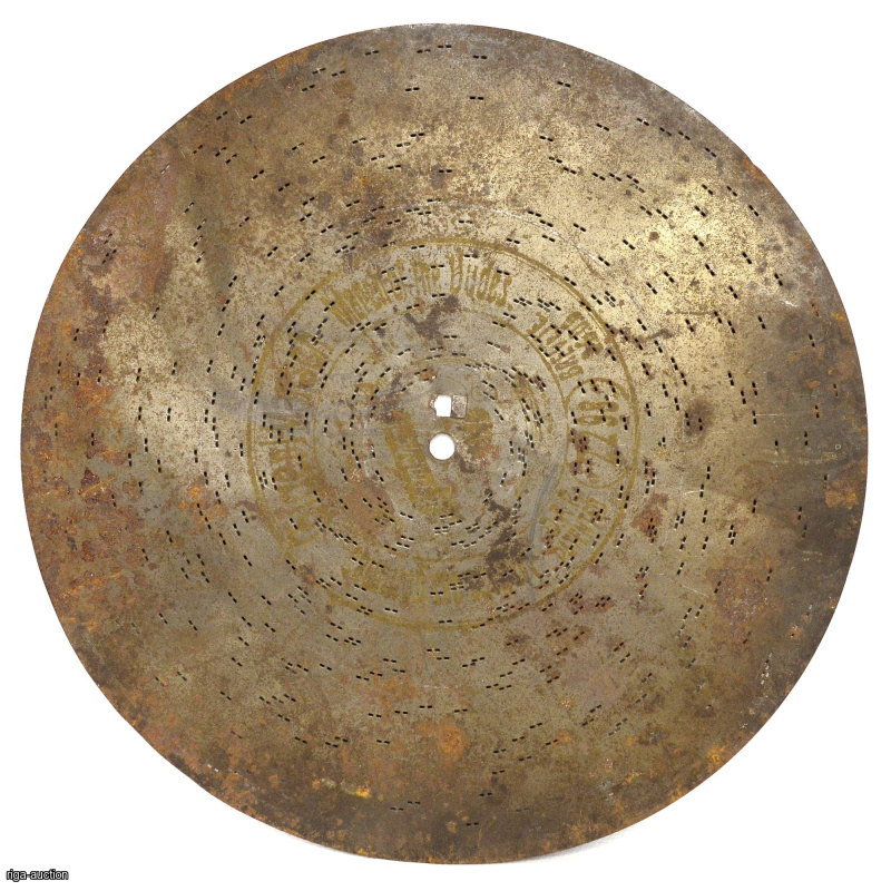 metal disc for a music box, 18th century
