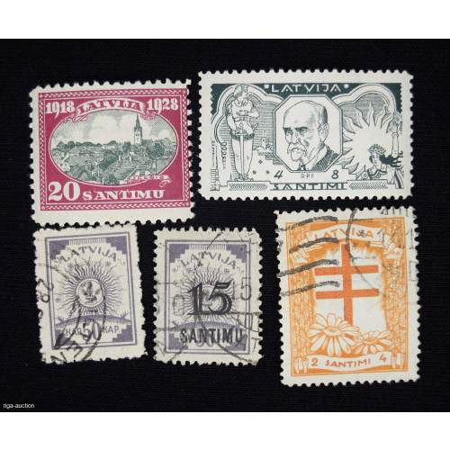 postage stamps (5 pcs.), Latvia