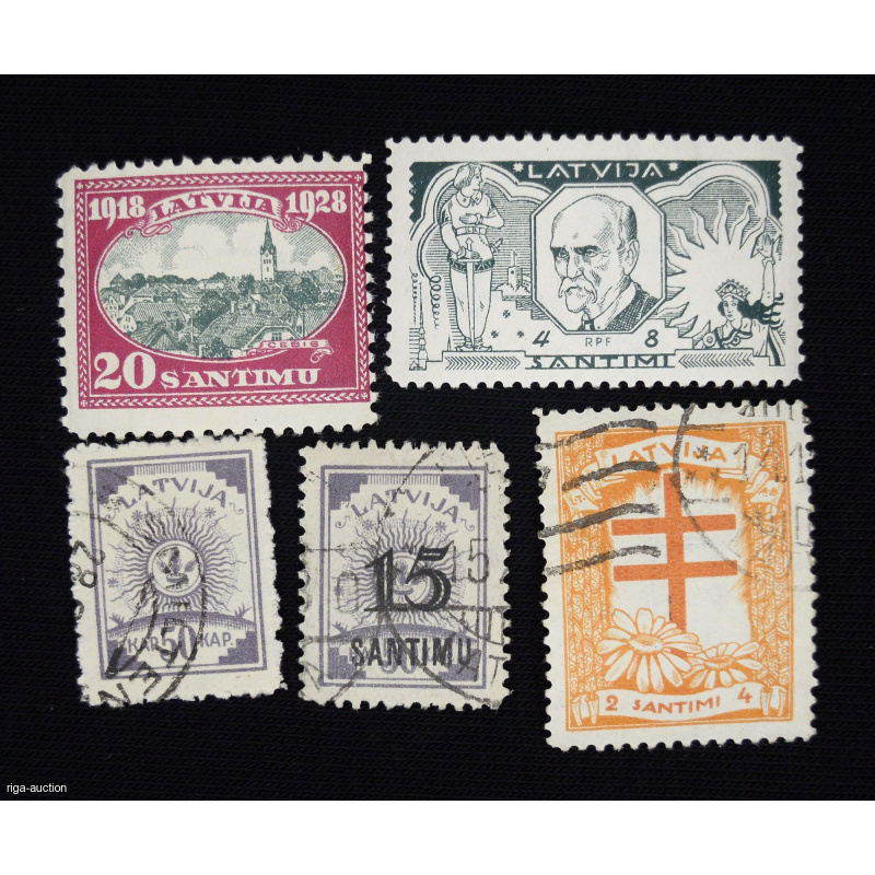 postage stamps (5 pcs.), Latvia
