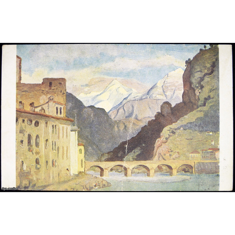 открытка Я. Яунсудрабиньш "Ventimiglia", Латвия
