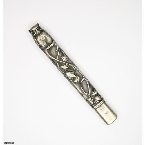 silver pencil case "Owl", Germany