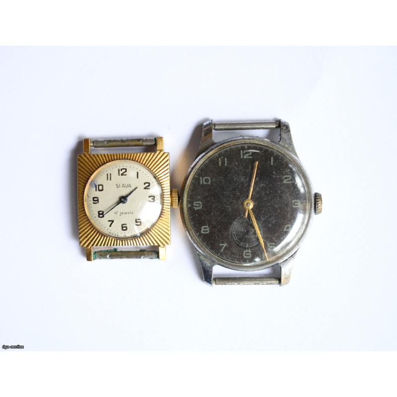 mechanical wristwatch "Slava, Pobeda", USSR, not in working condition