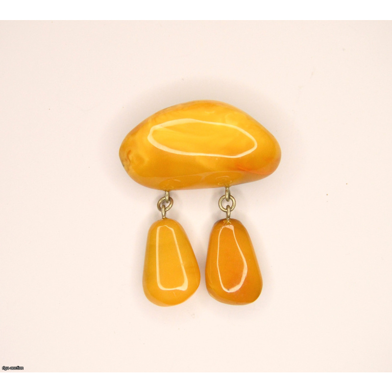 amber brooch, natural Baltic amber