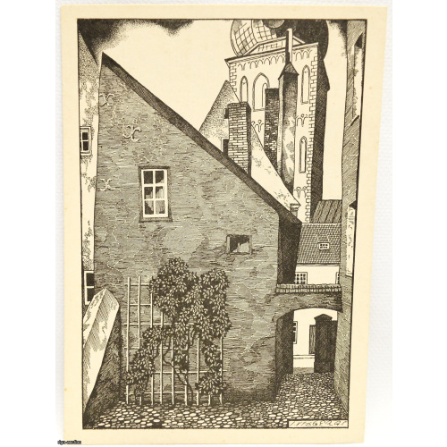 postcard "Old Riga", Z. Vidberg, Latvia