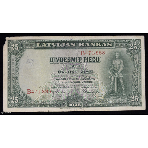 25 Lati 1938. gada, Latvija