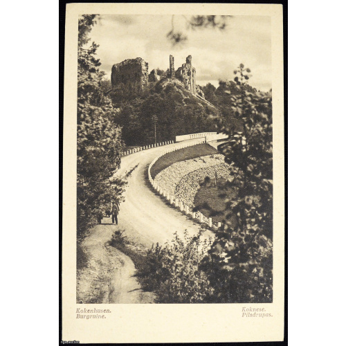 postcard "Koknese Pilsdrupas", Latvia