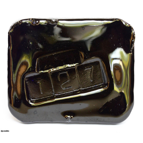 hot enamel jewelry "Color transparent blue", No. 127, Dulevo paint factory (USSR)