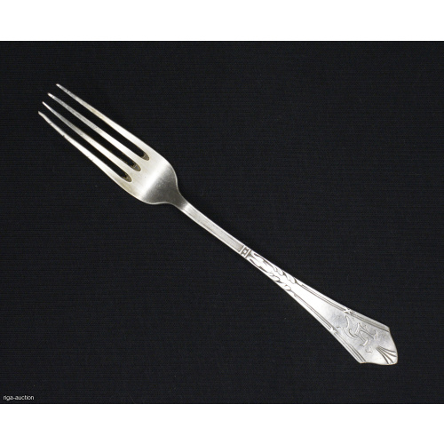 silver table fork, Latvia