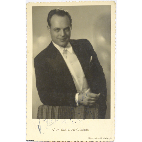 signed photograph "V. Ančarovs-Kadiķis", Latvia