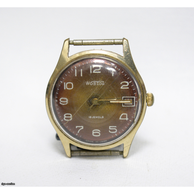 mechanical wristwatch "Wostok", AU gold plated, USSR