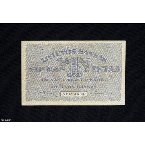 1 cents 1922, Lietuva