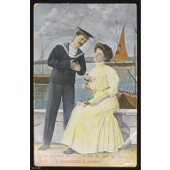 postcard "Sailor in Love", Russian Empire